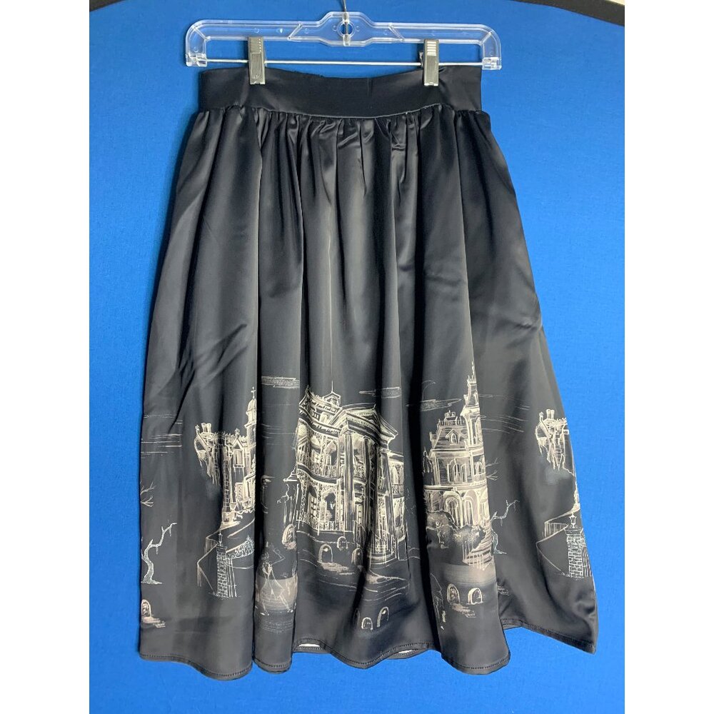 Disney Dress Shop - Haunted Mansion black satin skirt - Size XS